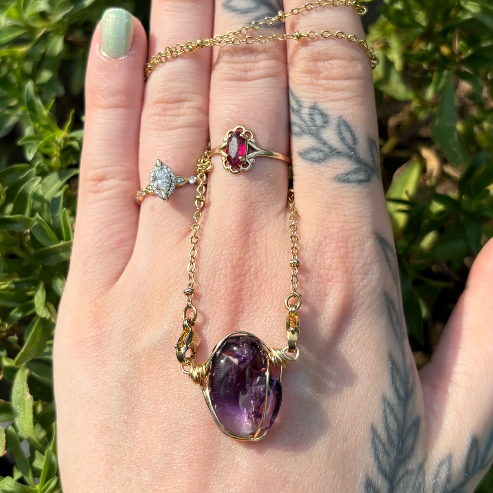 Amethyst interchangeable necklace - Picture 1 of 4